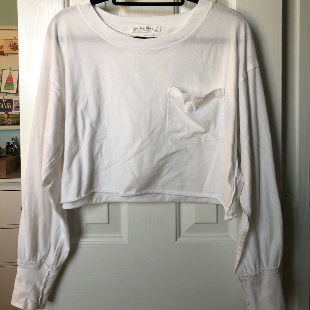 free people: white crop top